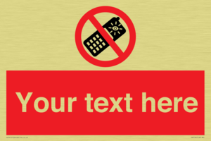 Custom No camera phones Sign